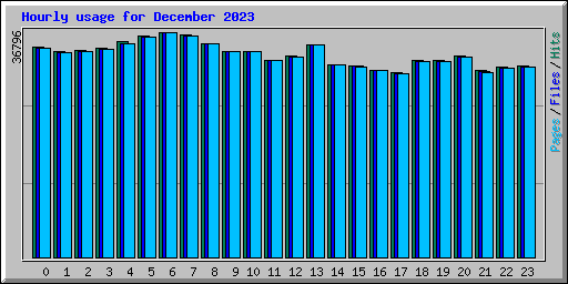 Hourly usage for December 2023