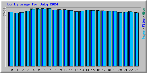 Hourly usage for July 2024